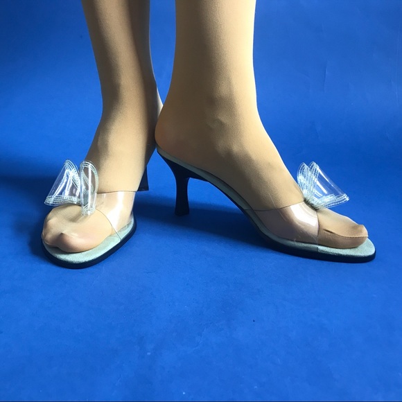 Vintage 90s “Two Lips” clear jelly butterfly bow heels - Picture 5 of 5